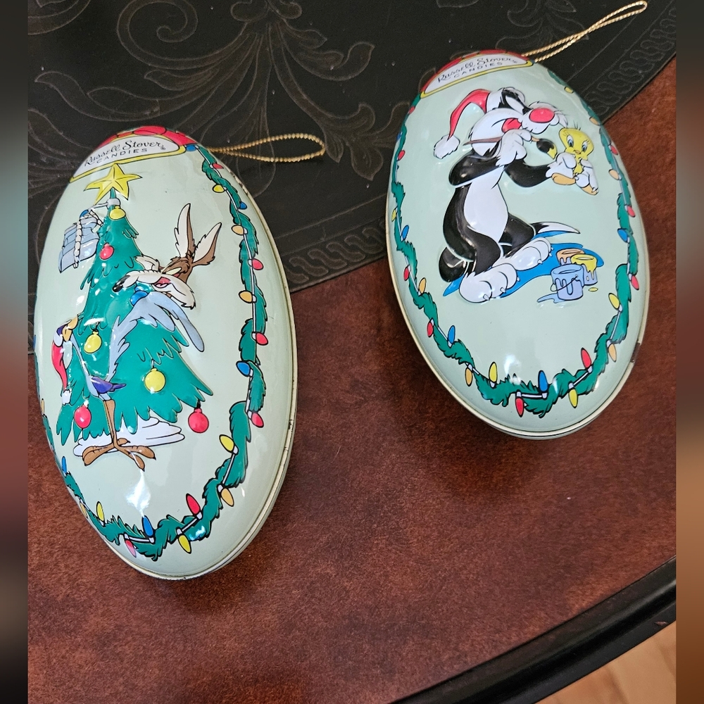 Two 1997 Russel Stovers Christmas ornaments